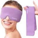 Cooling Eye Mask, Cold Eye Mask for Puffy Eyes, Reusable Ice Eye Masks for Dry Eyes, Relieve Your Migraines and Headaches with Gel Eye Masks Therapy, Long-Lasting Comfort, Purple