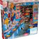 Buffalo Games - Miguel Angel - Chefchaouen Morocco - 500 Piece Jigsaw Puzzle for Adults Challenging Puzzle Perfect for Game Nights - 500 Piece Finished Size is 21.25 x 15.00, Large