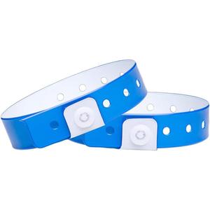 Ouchan Plastic Wristbands Neon Blue - 500 Pack Wristbands for Events Club Music Meeting Party