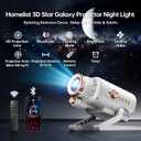 Homelist 3D Galaxy Sleep Aid Projector Light for Kids & Adults with White Noise & Bluetooth Speaker, 60 Scenes Star Projector Night Light for Bedroom Relaxation, Party, Birthday, Christmas, White