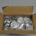 BEAMNOVA 100 Sets 44mm / 1.73 in (Approx. 1-3/4 inch) Metal Button Supplies Blanks, for Round Pin Maker Machine, Matte Metallic Back, Hand Press Badge Making Parts