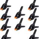 10 Packs of 3.5 inch Professional Plastic Small Spring Clamps Heavy Duty for Crafts and Backdrop Clips Clamps for Backdrop Stand, Photography, Home Improvement and so on