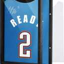 1 Pack T Shirt Display Frame, 18'' X 14'' Black Imitation Wood T Shirt Frame with 98% UV Protection Acrylic, 1" Depth of Usable Space Shadow Box, Display Case for Shirts, Jerseys, Memorabilia