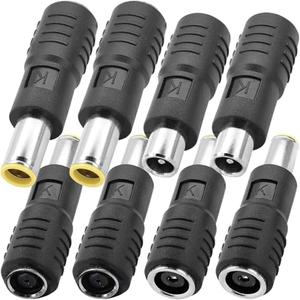 DKARDU DC Power Converter Plug Kit, DC 7909 Male to DC 8020 Female & DC 7909 Female to DC 8020 Male Conncector for Solar Panel RV Portable Power Station (8 Pcs)
