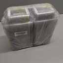 200 Pcs Clear Plastic Take out Containers,Disposable Fancy Hinged Top Square Clamshell Food Boxes,Cake Slice Containers Clamshell Takeout Tray with Clear Lids,5.3x4.7x2.8 Inch