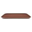 G.E.T. NS-1520-BR BPA-Free Non-Slip Plastic Rectangular Serving Tray, 15" x 20", Brown