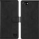 ZZXX for iPhone 7/iPhone 8/iPhone SE 2022(2020) Wallet Case with [RFID Blocking] Card Slot Kickstand Magnetic Closure Leather Flip Fold Protective Phone Case for iPhone 8 Case Wallet(Black-4.7 inch)