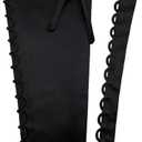 HKARWO Women's Corset Back Kit Satin Zipper Replacement Adjustable Lace up for Prom Formal Party Wedding Dress Black, Size 10"