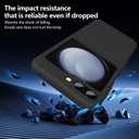 Magnetic for Galaxy Z Flip 5 Case, Compatible with Wireless Charging, Slim Anti-Yellow Matte Hard PC Protective Shockproof Cute Case for Galaxy Z Flip 5, Black(13-50)