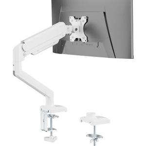WALI Single Monitor Arm Mount Stand, Adjustable Gas Spring Arm Monitor Mount for Display up to 32 Inch,19.8lbs Capacity (GSMP001W), White
