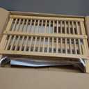 Oyydecor Bamboo Dish Drying Rack with Utensil Holder, 2 Tier Collapsible Dish Rack for Kitchen Counter, Large Folding Drying Holder, Dish Drainer, Kitchen Organizers and Storage