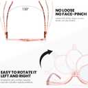 SODQW 2 Packs Makeup Reading Glasses for Women Round One Eye Rotating Magnifying Cosmetic Readers Make Up Eyeglasses (Black+pink) 4.0x