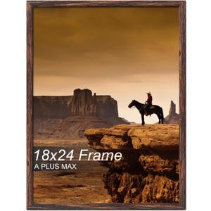 A PLUS MAX 18x24 Picture Frame Brown Light Weight Wall Mount