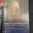 Depuley Battery Operated Wall Sconce: Set of 2 Wireless Wall Lights with Remote for Bedroom - Rechargeable 15 Colors Gold Wall Lamp for Living Room Hallway