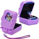 2 x MGZNMTY Silicone Case for Bitzee Disney Interactive Toy Digital Pet and Case, Protective Skin Cover for New Bitsy Electronic Virtual Pet (Purple)