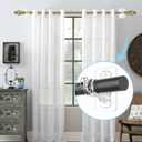 3 x 8 Pack No Drill Adhesive Curtain Rod Brackets, No Wall Damage Rod Holders, Sticky Curtain Rods Hooks, Nail-Free Adjustable Curtain Hanger for Wall, Dorm, Living Room, Bedroom, Bathroom, Kitchen Decor
