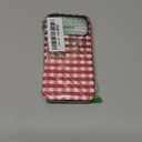 branple Compatible with iPhone 17 Pro Case, Cute Simple Checkered Phone Case for Women, Shockproof Slim Soft TPU and Hard PC Protective Cover Compatible with iPhone 17 Pro 6.3", Red