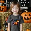 Pumpkin Shirt Toddler Halloween Shirt for Kids Boys Girls Halloween T-Shirts Ghost Clothes Short Sleeve Cotton Tee 2T-8Y