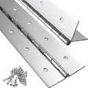 2 Pack Heavy Duty Piano Hinge 36 Inch x 2 Inch Width, 0.047'' Thick Stainless Steel Continuous & Piano Hinge for Cabinet, Door, Toolbox, Wooden Box, Metal Plate, Furniture, Industrial Project