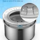 Heouvo 1 Gallon Large Dog Water Bowl No Spill,Anti Digging Lid & Rubber Bottom Spill Proof Dog Bowl, Anti Splash Mess Dripless Slow Drinking Stainless Steel Water for Sloppy Messy Drinkers Car