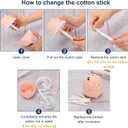 uxcell 48pcs Humidifier Cotton Stick, 8 x 120mm Refill Sticks Filter Replacement Wicks, Humidifier Filter Cotton Refill Travel Mini Humidifier Filters Sticks