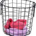 Small Laundry Basket,Round Metal Utility Storage Bin,9.8x9.8x8.5", 21.5x25x19cm