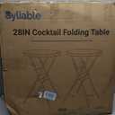 Byliable 28in Cocktail Folding Table, Round High Top Bar Height White Table Portable Foldable Design with Removable Legs, Two Folding Methods, HDPE Tabletop, Indoor Outdoor for Parties, Patio, Size: 28×43 in