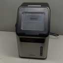 Totnz Nugget Ice Maker Countertop, 44lbs per Day with Self-Cleaning FunctionTimer Pebble Ice Maker with Soft Chewable Ice for Home Kitchen Office Bar Party,Stainless Steel (Silver)