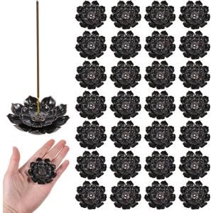 SHENLIU 30 Pieces Incense Holder Lotus Sticks, 2.13inch Incense Burner Cone Burner for Home Fragrance Yoga Sauna SPA Bedroom