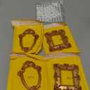 4Pcs Vintage Resin Picture Frames Small Antique Photography Props Baroque Frames for Jewelry Display, Home Decor, Holiday Party Christmas Decor