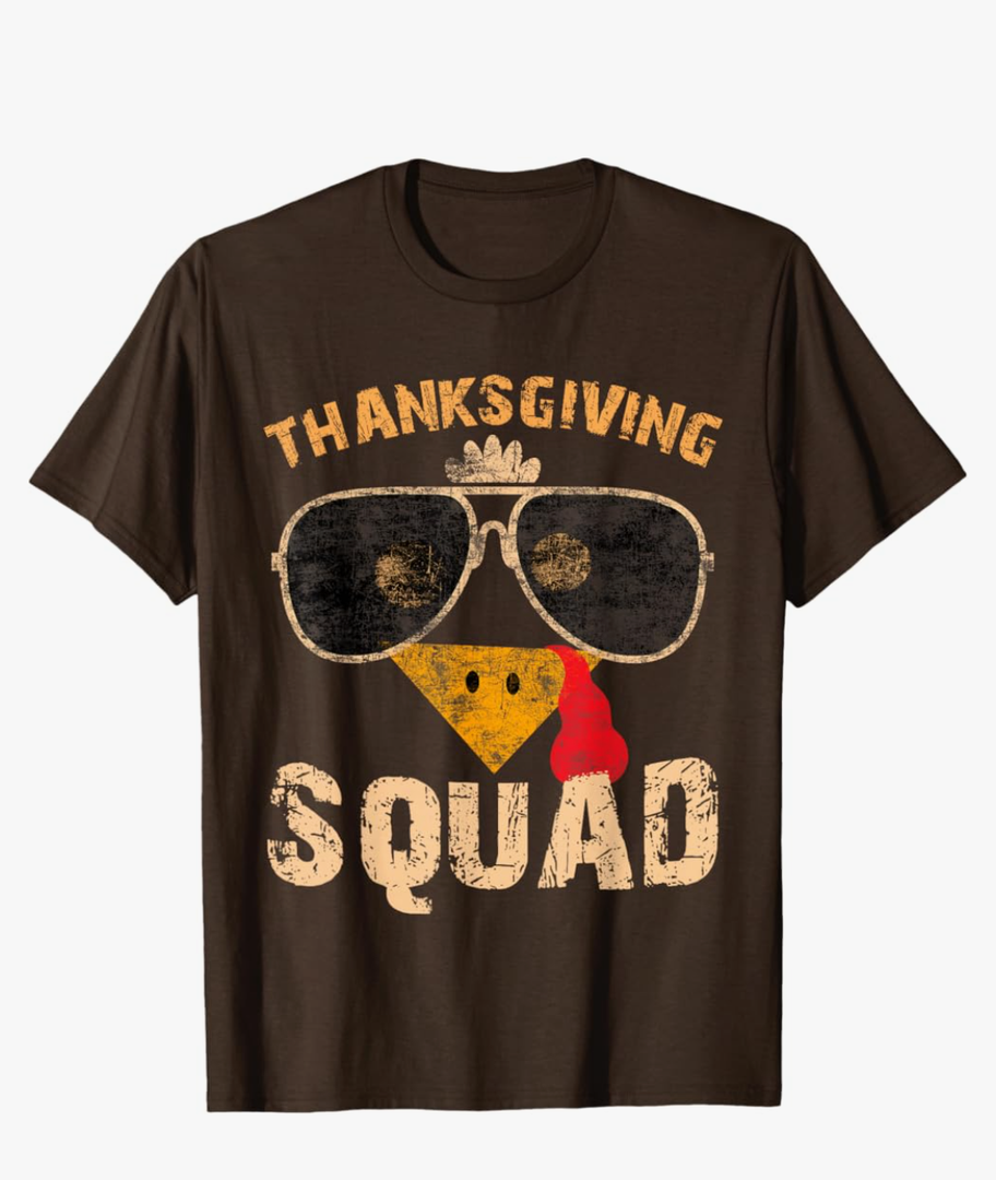 Thanksgiving Squad Turkey Day Fall Matching Women Men Kids T-Shirt, XL