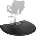 Mefeir 3' x 4' - 1 inch Thick Salon Anti Fatigue Mat for Hair Stylist, Semi Circle Comfort Barber Shop Beauty Floor Mats Under Styling Chair