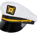 Rhode Island Novelty White Captain's Hat, One per Order, One Size