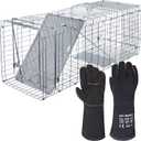ANT MARCH Live Animal Cage Trap 32''x11.5"x13" Steel Humane Release Rodent Cage Iron Door for Rabbits, Stray Cat, Squirrel, Raccoon, Mole, Gopher, Opossum, Skunk, Chipmunks, Groundhog