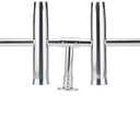 NovelBee 6 Tube Boat Fishing Rod Holders with 3 leg for Support,Adjustable Stainless Rocket Launcher Rod Holders Can Be Rotated 360 Deg for Boat Marine