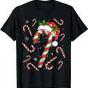 Christmas Candy Cane Santa Xmas Kids Toddler Youth Women Men T-Shirt S