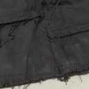 Sghenr Women's Mid Rise Color Block Patchwork Ripped Cute Mini Jean Skirt (Black, S)