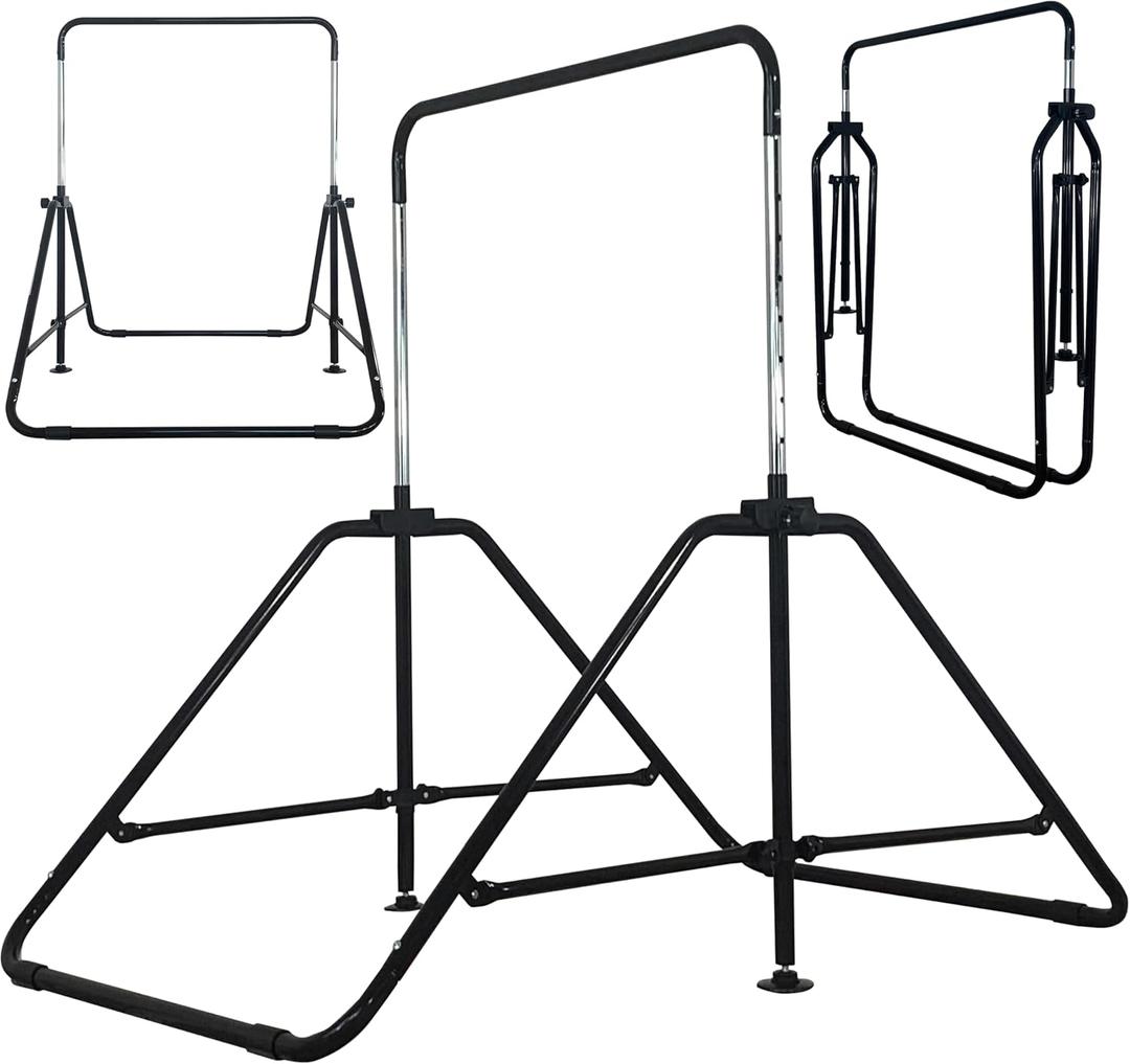 MARFULA Foldable Gymnastic Bar for Kids Ages 3-9, 9 Height Levels, 200 lbs Weight Capacity, 5 Ft Length Gymnastic Kip Bar with Mat, Gymnastic Equipment for Home and Gym Center Indoor Outdoor Use MARFULA Foldable Gymnastic Bar for Kids Ages 3-9, 9 Height Levels, 200 lbs Weight Capacity, 5 Ft Length Gymnastic Kip Bar with Mat, Gymnastic Equipment for Home and Gym Center Indoor Outdoor Use