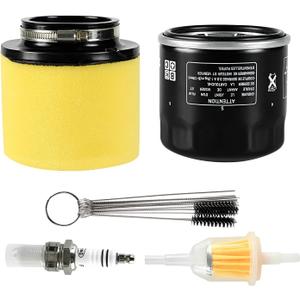 Dual Stage Air Filter with Fuel Filter Oil Filter Spark Plug Compatible with Arctic Cat 375 400 500 2x4 4x4 Replace 0470-391 0470-322 FS-936