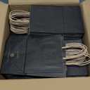 MESHA Black Gift Bags 5.25x3.75x8 Inch Small Kraft Paper Bags with Handles Bulk,100 Pack for Small Business,Wedding Party Favor