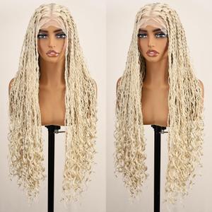 Boho Knotless Braided Wigs for Black Women Boho island Twist Wigs Single Full Lace with Baby Hair Knotless Synthetic Wig Platinum 30 Inch Boho Knotless Braided Wigs for Black Women Boho island Twist Wigs Single Full Lace with Baby Hair Knotless Synthetic Wig Platinum 30 Inch