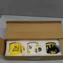 Bumble Bee Themed Spring Summer Mini Coffee Mug Set of 3, Bee Kind Honey Beehive 5 oz Mini Coffee Cups Tiered Tray Decor, Inspirational Kitchen Coffee Bar Decorations Housewarming Gift