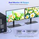 DisplayPort Splitter for Dual Monitors, DisplayPort to Dual DisplayPort Splitter Adapter 4K@120Hz, Monitor Splitter SST/MST Extended Display, DP MST Hub for PC, Laptop,Graphics Card and More