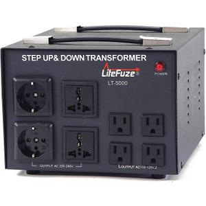 LT Series 5000 Watt Voltage Converter Transformer Step Up/Down - 110v to 220v / 220v to 110v Power Converter - Fully Grounded Cord - Universal Socket, CE Certified