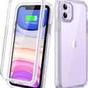 Diaclara Compatible with iPhone 11 Case, Full Body Rugged with Built-in Touch Sensitive Anti-Scratch Screen Protector, Soft TPU Bumper Case Clear Compatible with iPhone 11 6.1" (Crystal Clear)