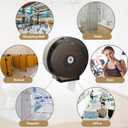 Layhit 2 Pack Toilet Paper Holder Wall Mount, Toilet Paper Towel Dispenser, Commercial 9" Jumbo Plastic Tissue Dispenser with Key Wall Lock for Bathroom, Office, Restaurants