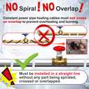 HEATIT Pipe Heat Tape - CSA & ETL Certified Heat Cable for Pipes, Prevents Pipe Freeze, Energy-Saving & Easy Install, Keeps Pipes Ice-Free, Durable, Worry-Free, Trusted Choice HISD 15ft, 7w/ft, 120V