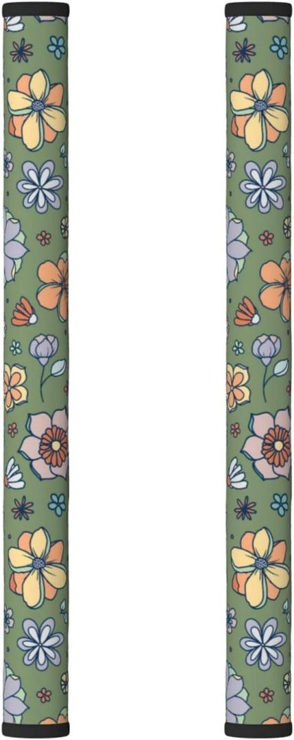 Refrigerator Door Handle Covers, Retro Floral Fridge Handle Cover Set of 2 Kitchen Appliance Handle Covers Protector for Fridge Microwave Stove Oven Dishwasher