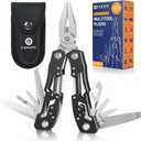 14-In-1 Multitool with Safety Locking, Professional Stainless Steel Multitool Pliers Pocket Knife, Bottle Opener, Screwdriver with Nylon Sheath Apply to Survival,Camping, Hunting and Hiking