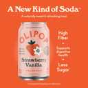 OLIPOP Prebiotic Soda Pop, Strawberry Vanilla, Pantry Pack Packed with Prebiotics, Fiber, and Botanicals, Gluten Free, Vegan, GMO Free, 12oz (12-Cans)
